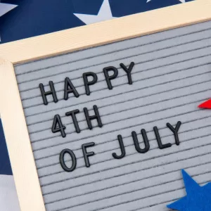 Fourth of July with flag