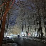 hikers at night