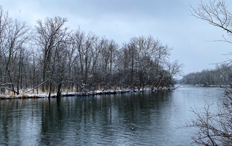 Kalamazoo River at the kalamazoo nature center