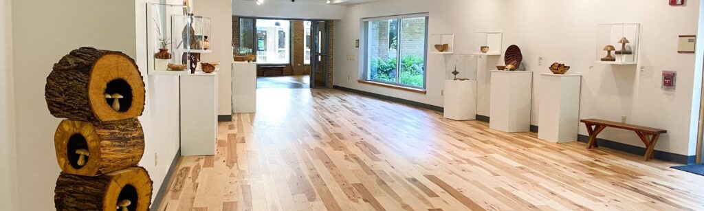 wood artwork in gallery