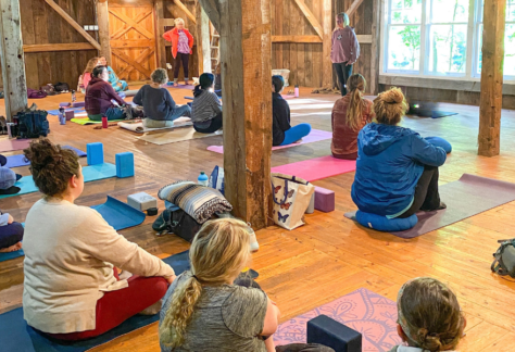 Yoga and forest bathing kalamazoo nature center