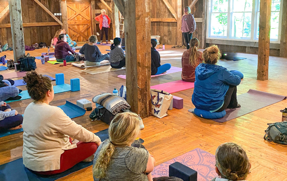 Yoga and forest bathing kalamazoo nature center
