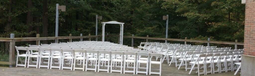 Deck in nature with chairs